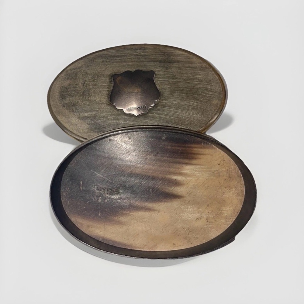 ANTIQUE SCOTTISH MOUNTED COW HORN SNUFF BOX c1900 DUNNINGHAM & CO - Picture 3 of 5
